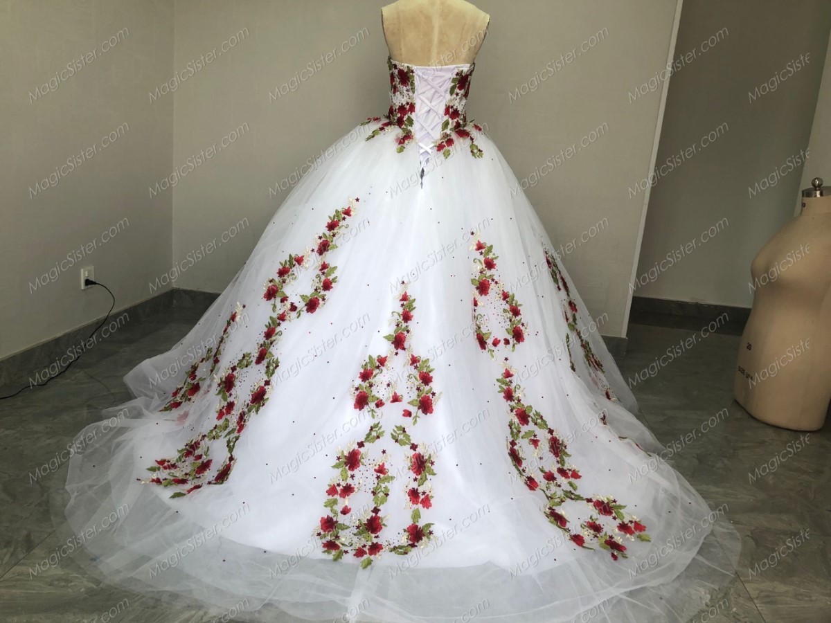 Instock red quinceanera dresses
