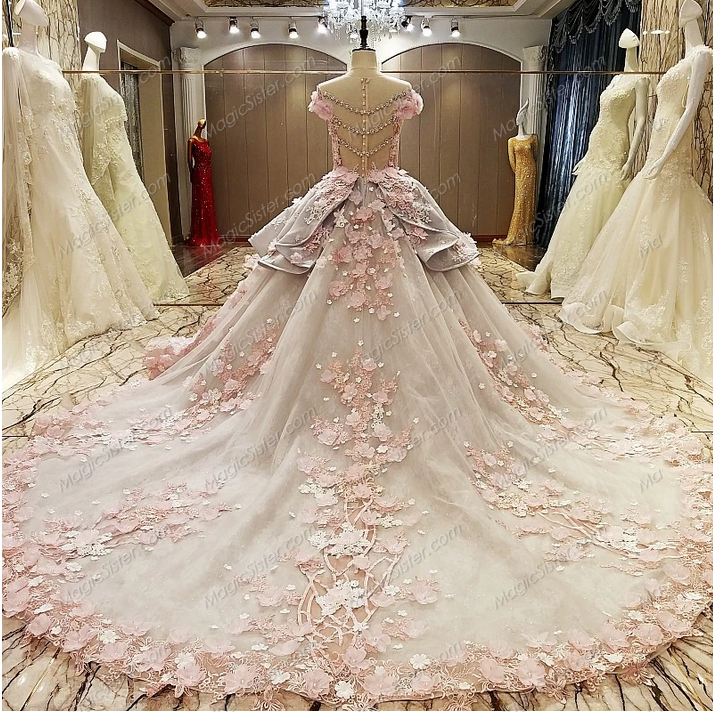 Instock 3D Flowers Quinceanera dresses