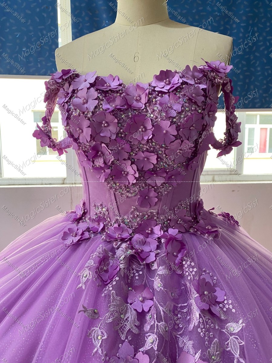 Instock 3D Flowers Quinceanera dresses