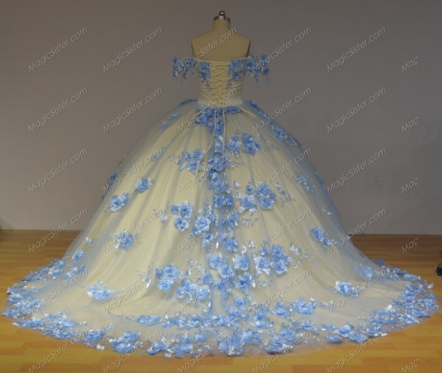 Instock 3D Flowers Quinceanera dresses