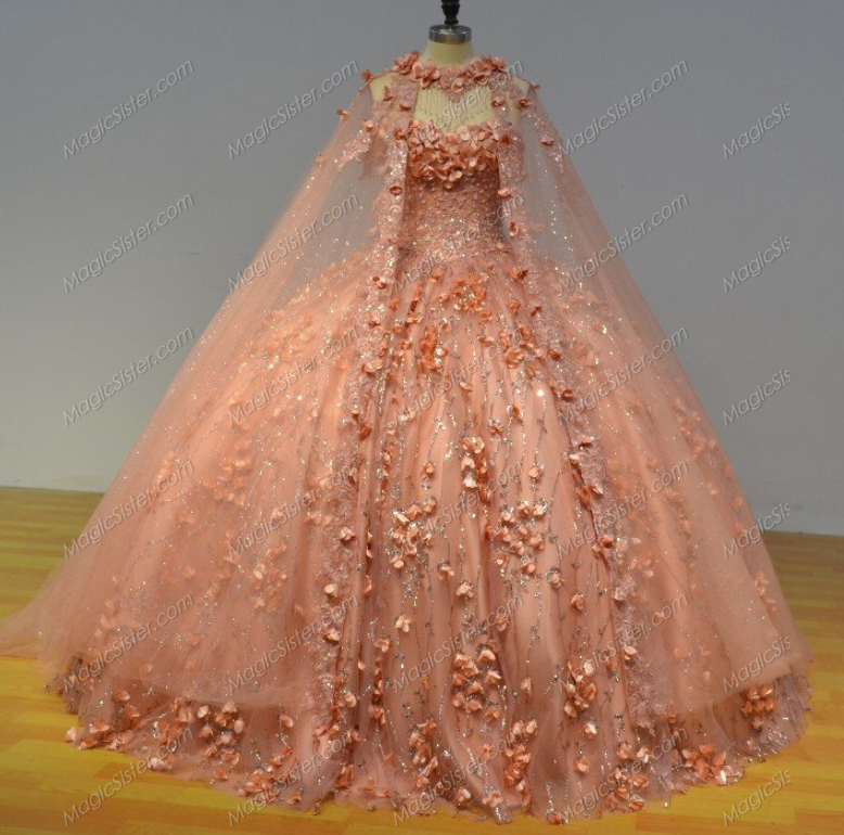 Instock 3D Flowers Quinceanera dresses