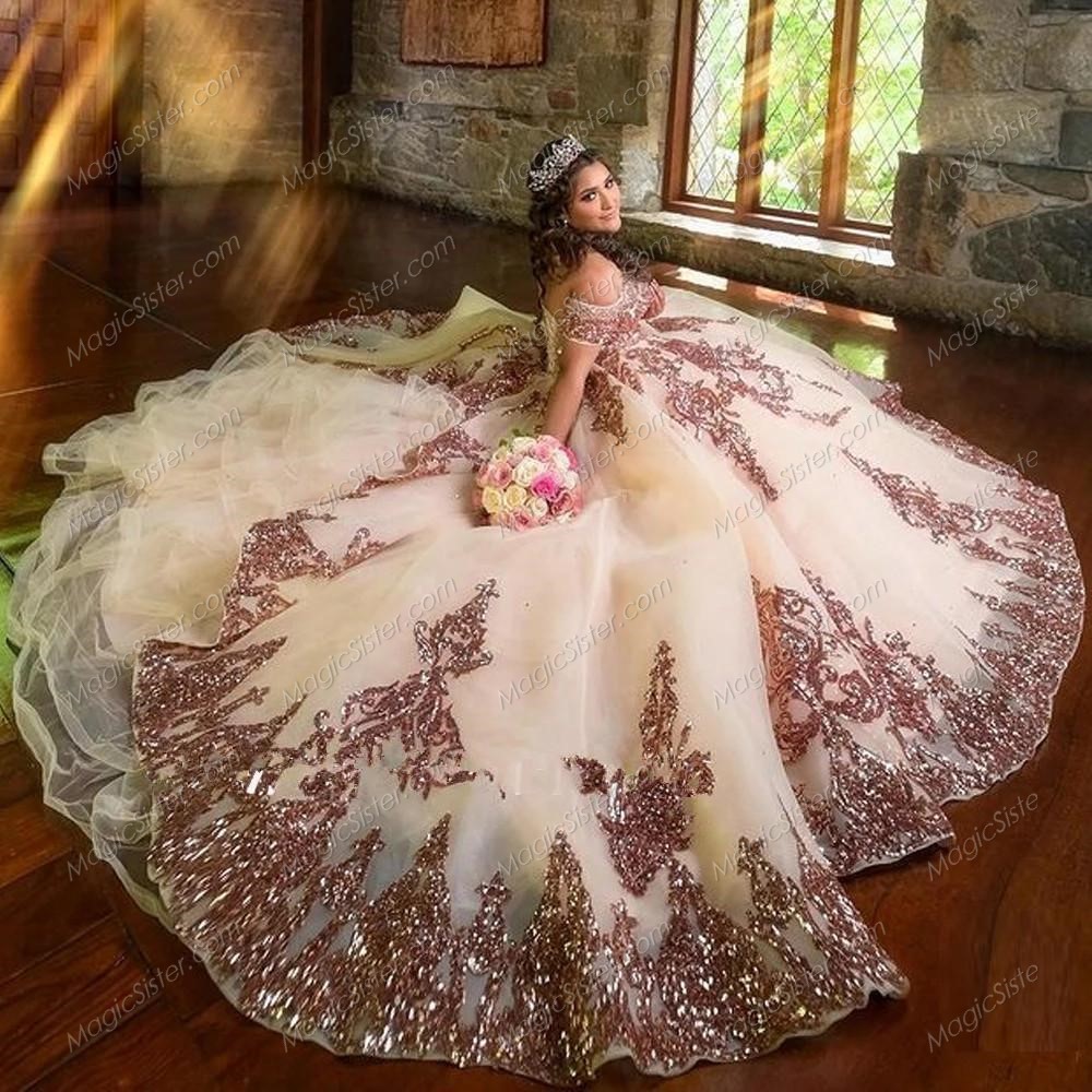 Instock Sequins Quinceanera dresses