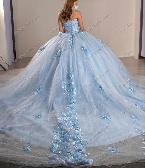 Instock 3D Flowers Quinceanera dresses