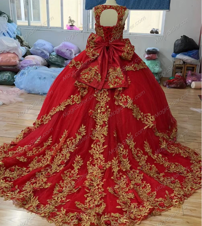 Instock 3D Flowers Quinceanera dresses