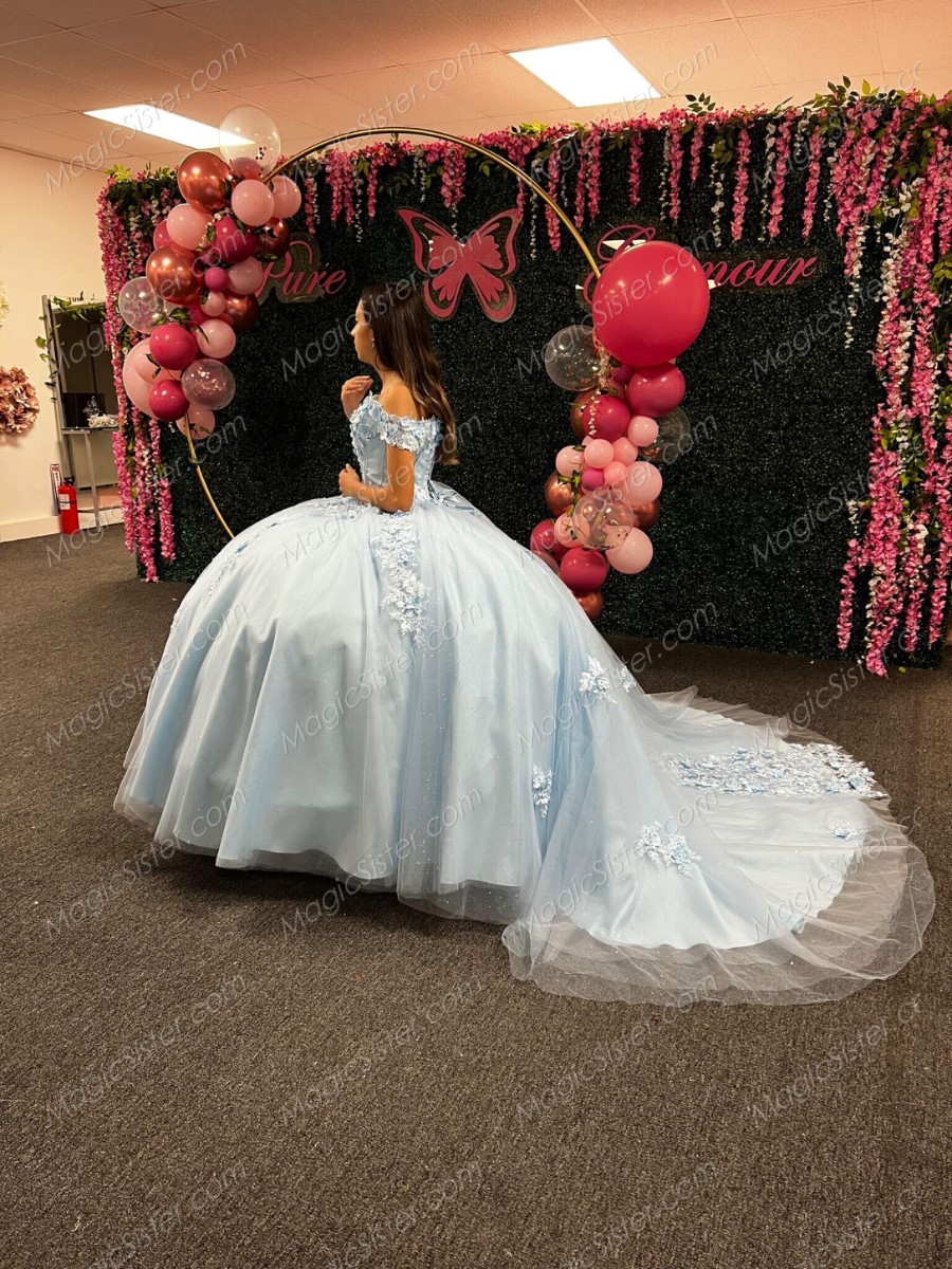 Instock 3D Flowers Quinceanera dresses
