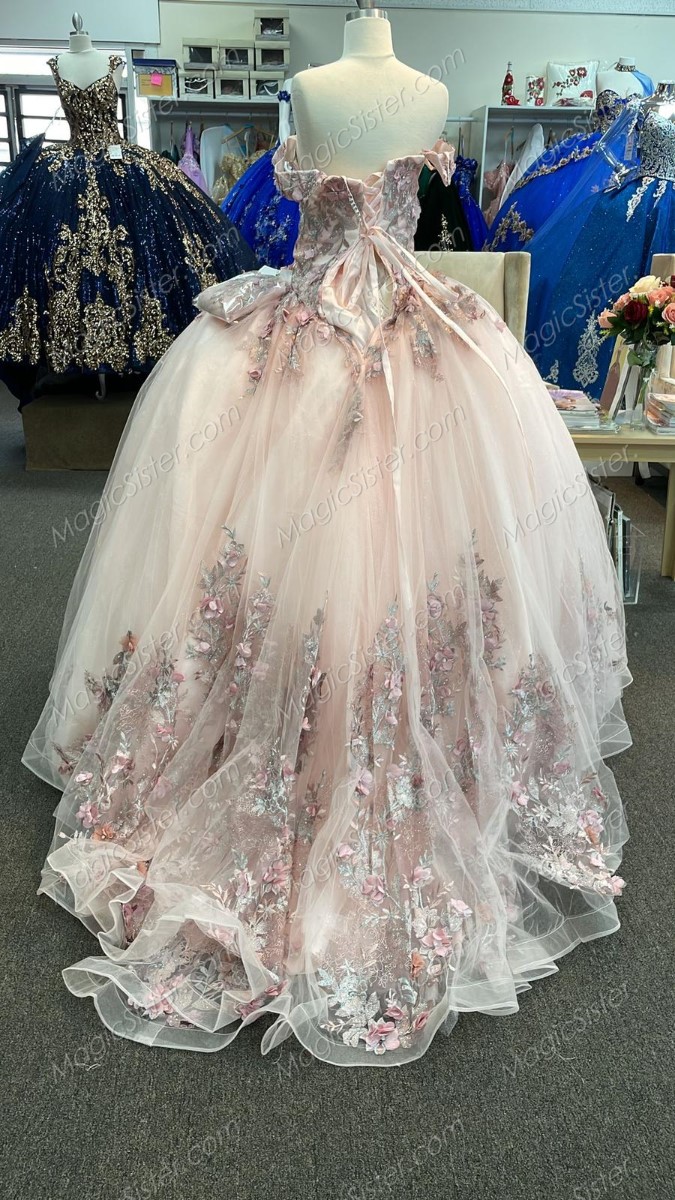 Instock 3D Flowers Quinceanera dresses