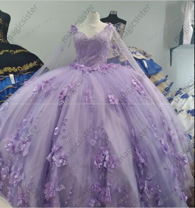 Instock 3D Flowers Quinceanera dresses
