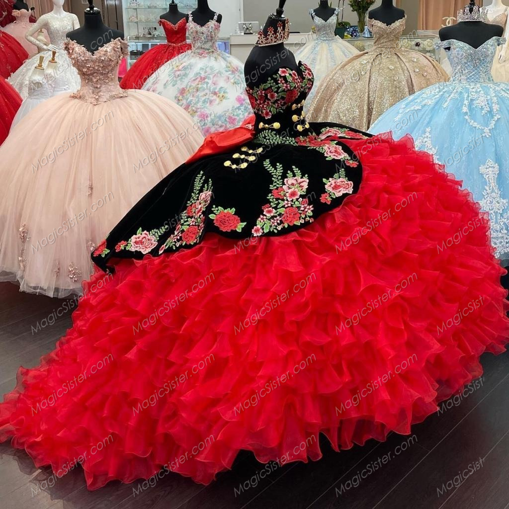 Instock 3D Flowers Quinceanera dresses