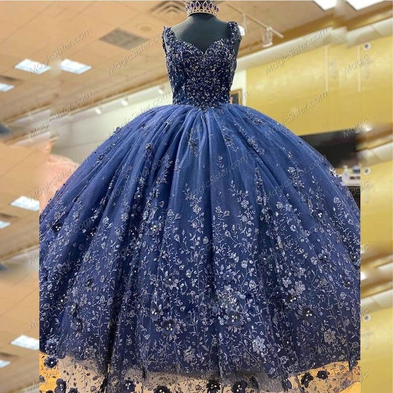 Instock 3D Flowers Quinceanera dresses