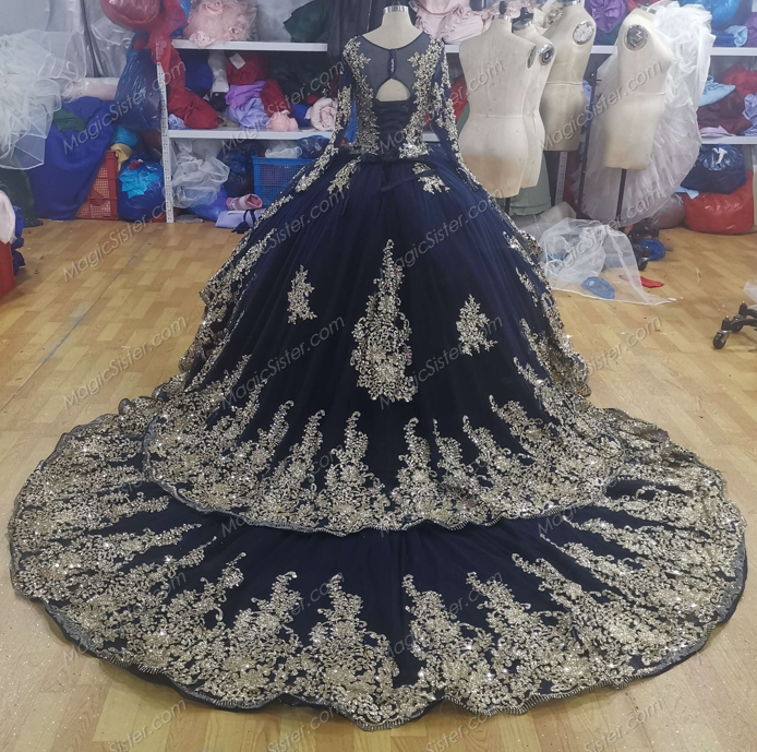 Instock 3D Flowers Quinceanera dresses
