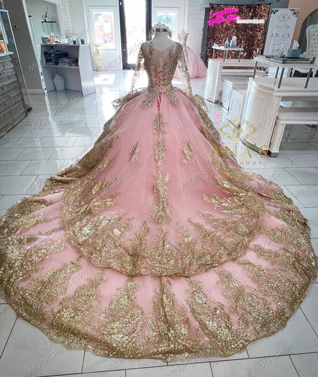 Instock 3D Flowers Quinceanera dresses