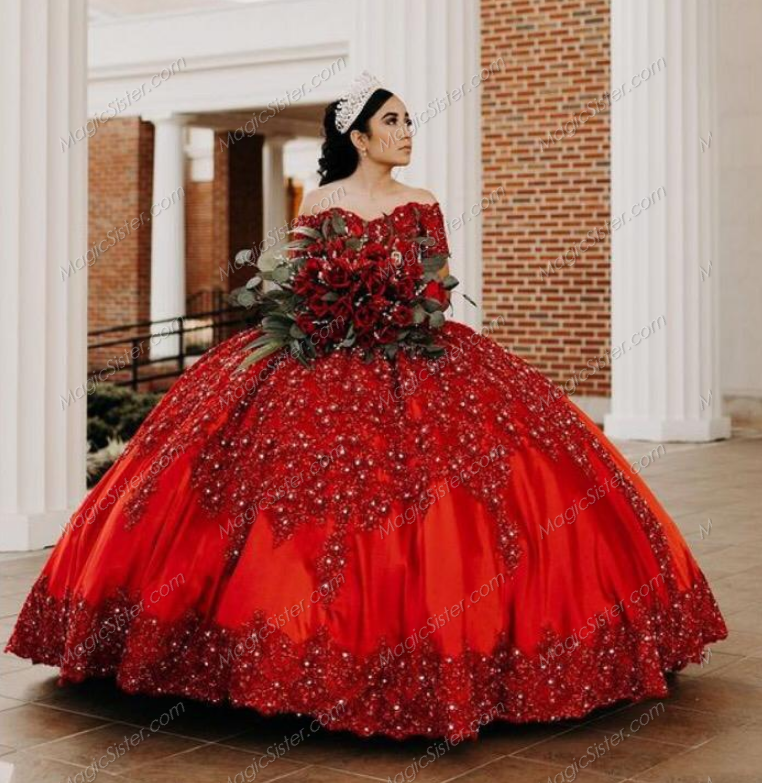 Instock 3D Flowers Quinceanera dresses