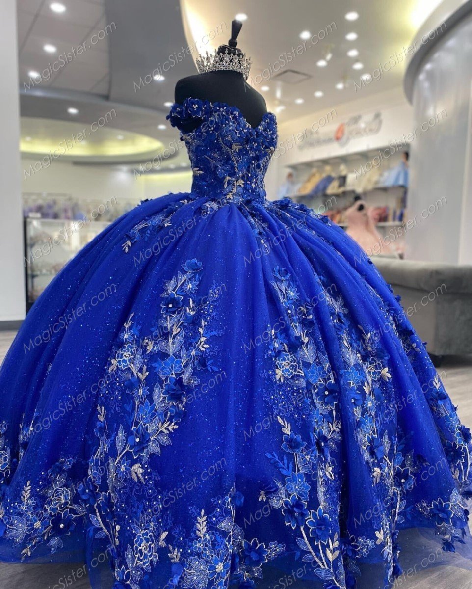 Instock 3D Flowers Quinceanera dresses