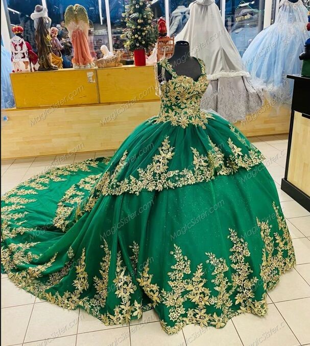 Instock 3D Flowers Quinceanera dresses