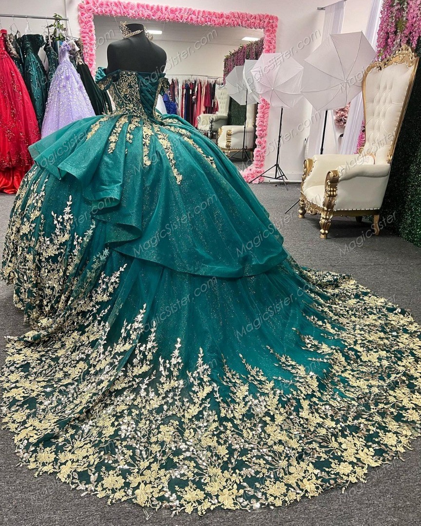 Instock 3D Flowers Quinceanera dresses