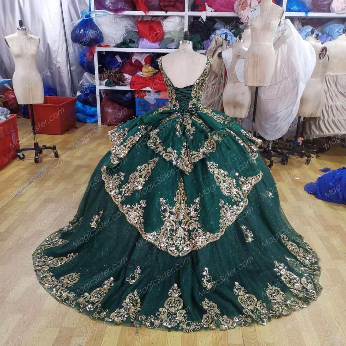 Instock 3D Flowers Quinceanera dresses