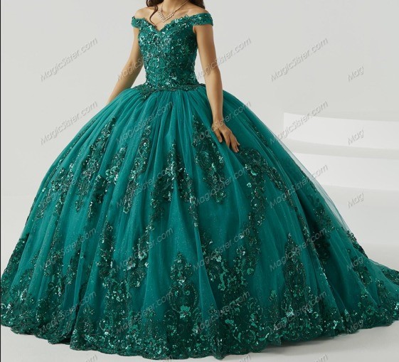 Instock 3D Flowers Quinceanera dresses