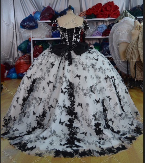 Instock 3D Flowers Quinceanera dresses