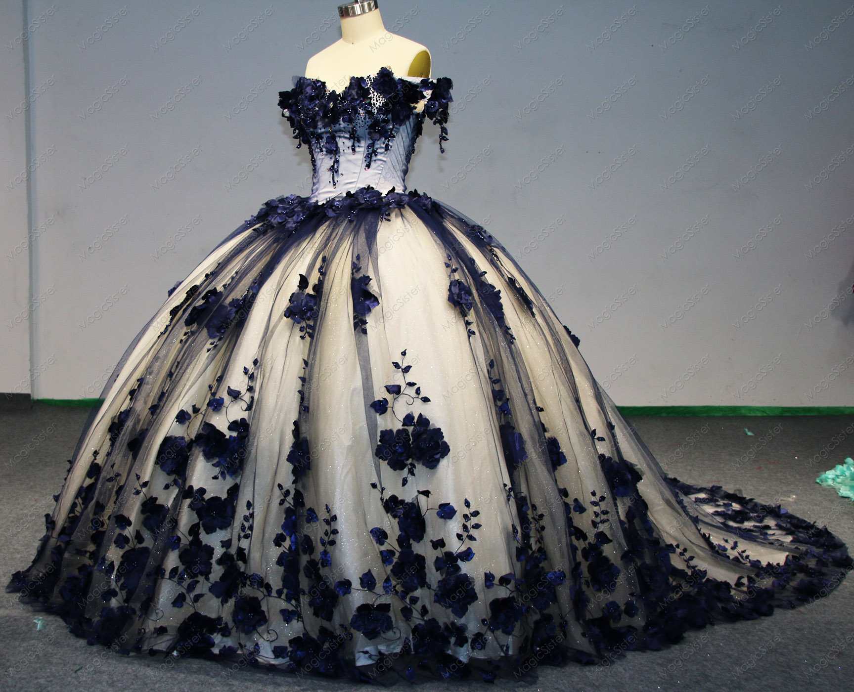 3D Flowers Quinceanera dresses