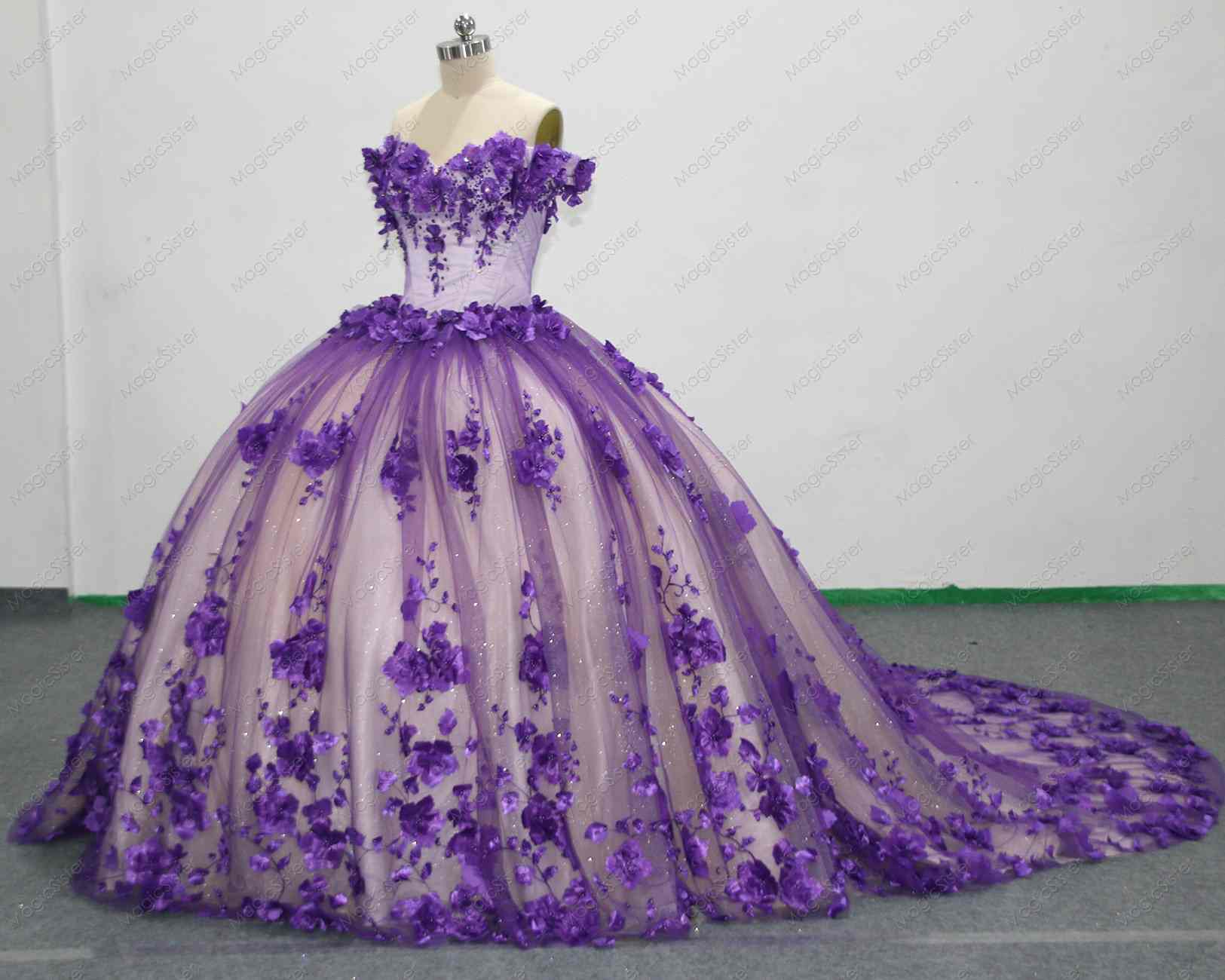 3D Flowers Quinceanera dresses