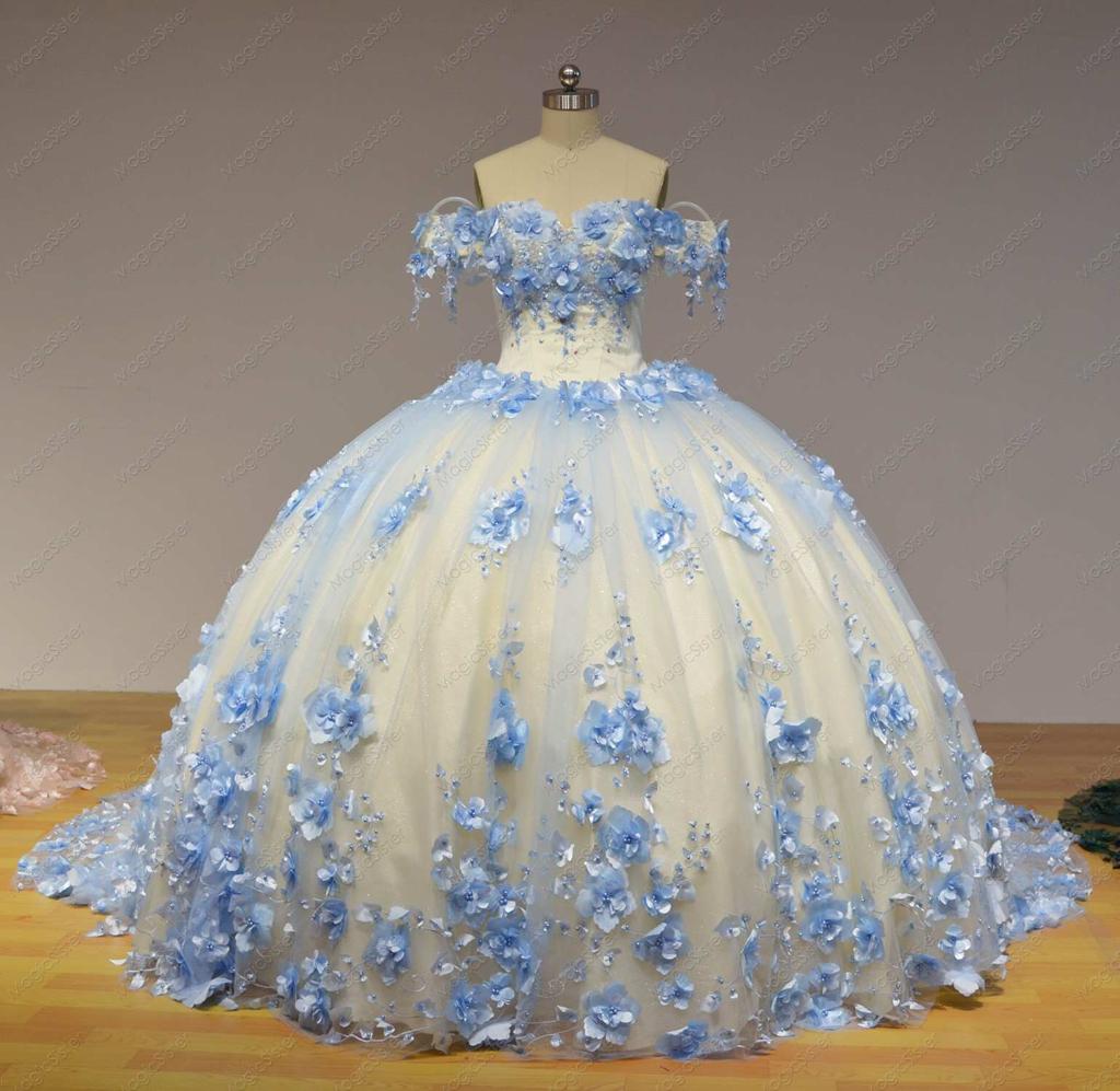 3D Flowers Quinceanera dresses