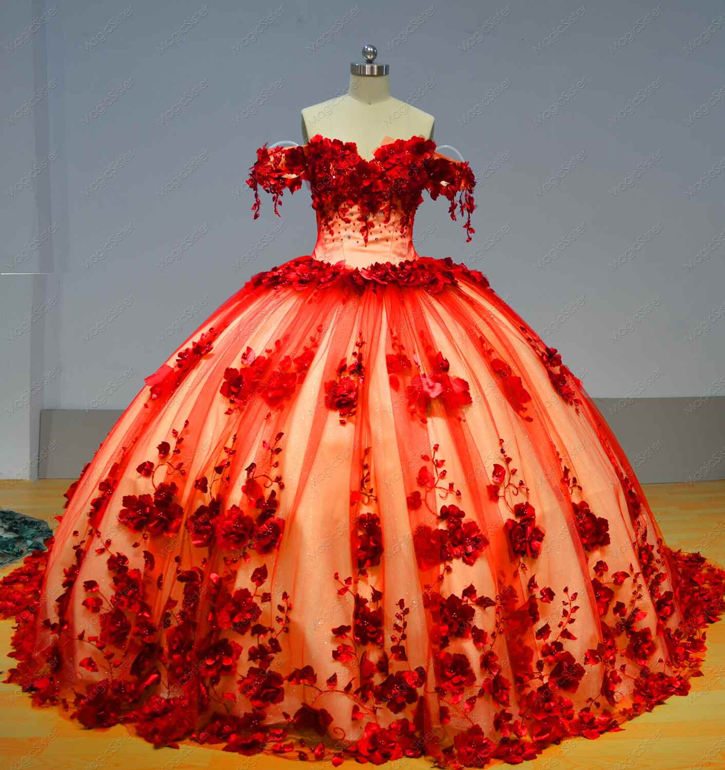 3D Flowers Quinceanera dresses