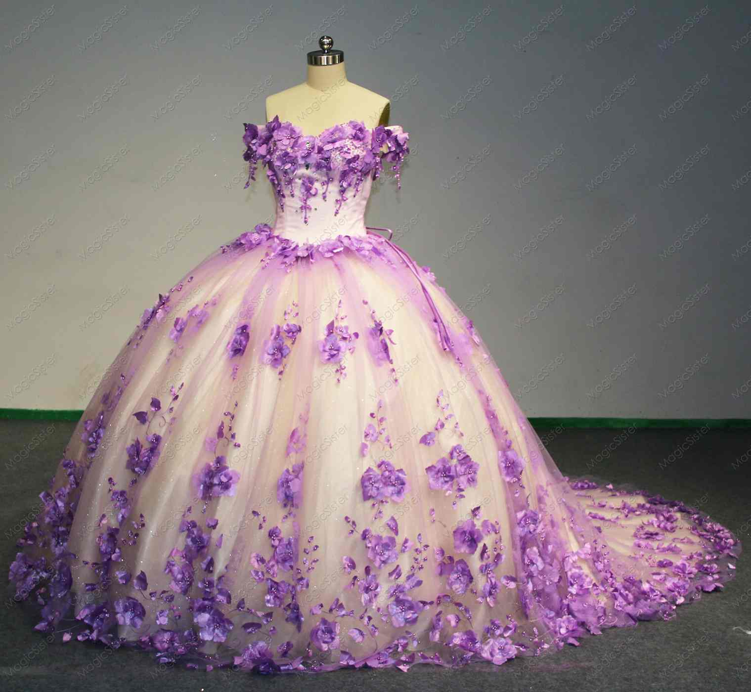 3D Flowers Quinceanera dresses