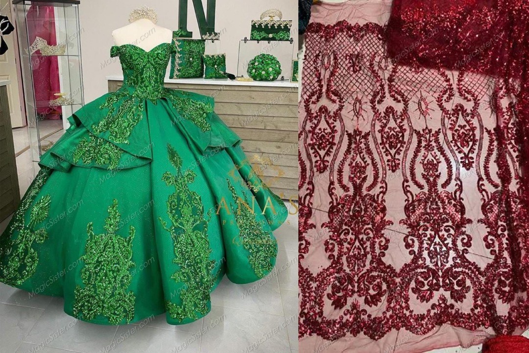 Instock 3D Flowers Quinceanera dresses
