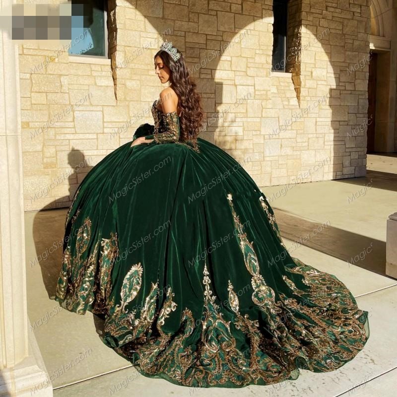 Instock 3D Flowers Quinceanera dresses