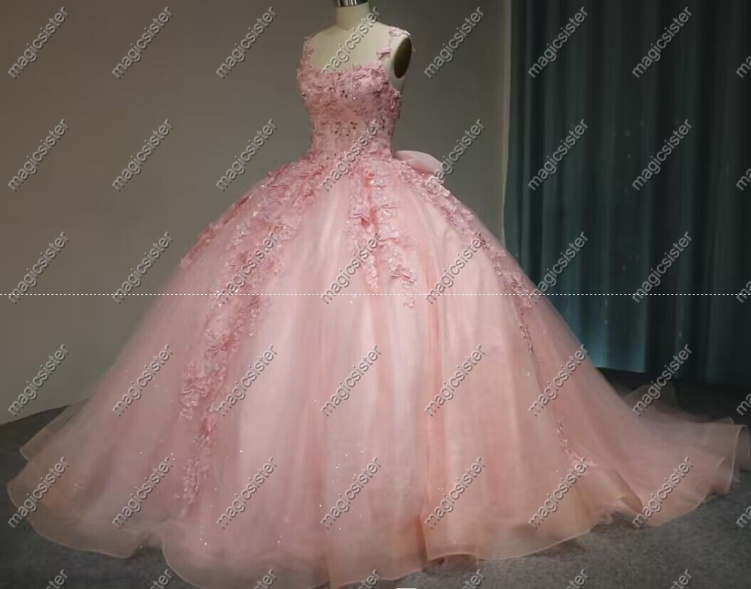 Instock 3D Butterfly Quninceanera Dress