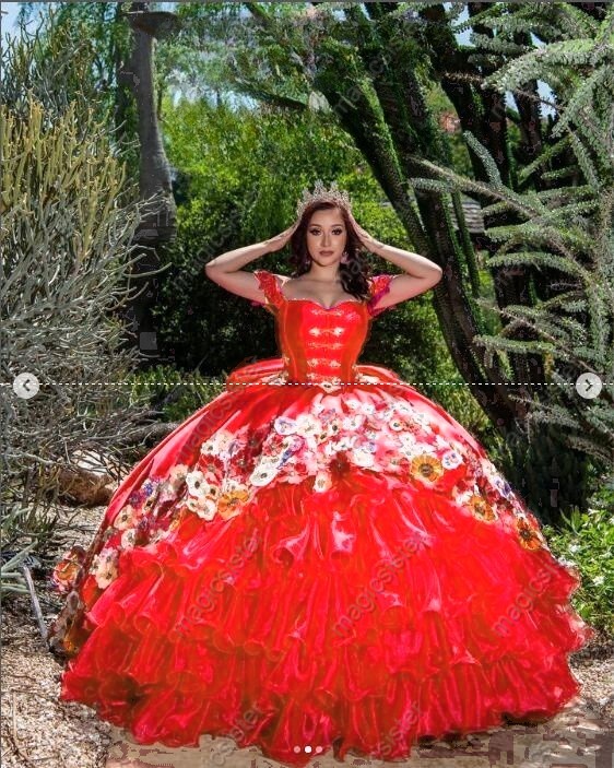 Instock Factory Wholesale Charro Quninceanera Dress
