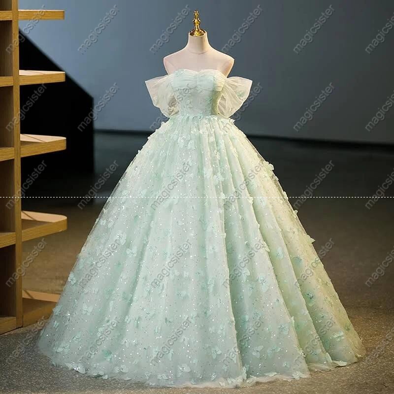 Instock Factory Wholesale Butterfly Quninceanera Dress