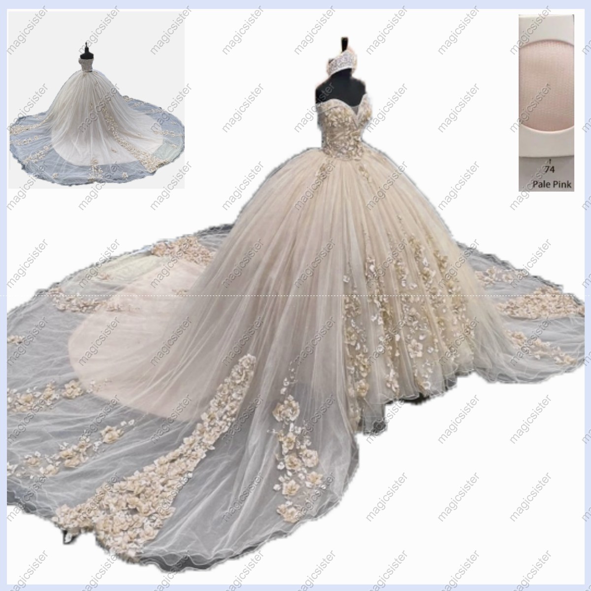 3D Flowers Quinceanera dresses