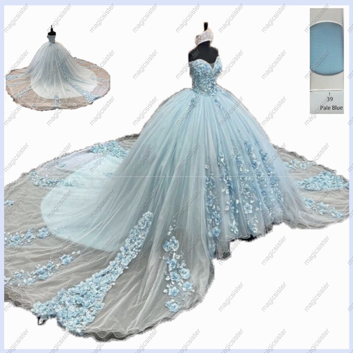 3D Flowers Quinceanera dresses