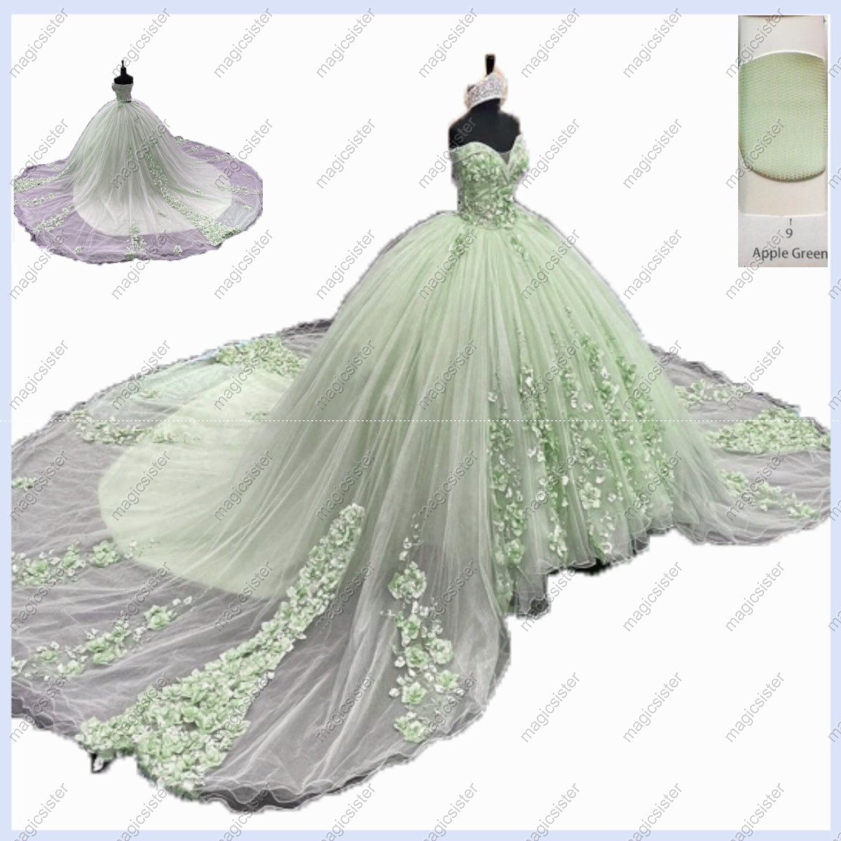 3D Flowers Quinceanera dresses
