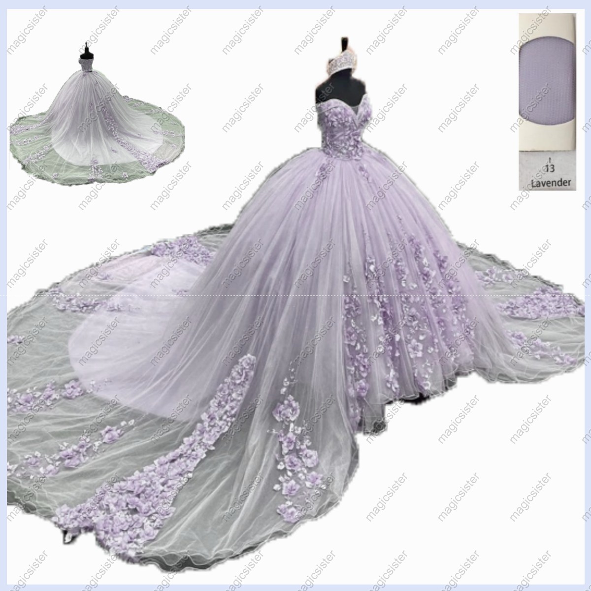 3D Flowers Quinceanera dresses