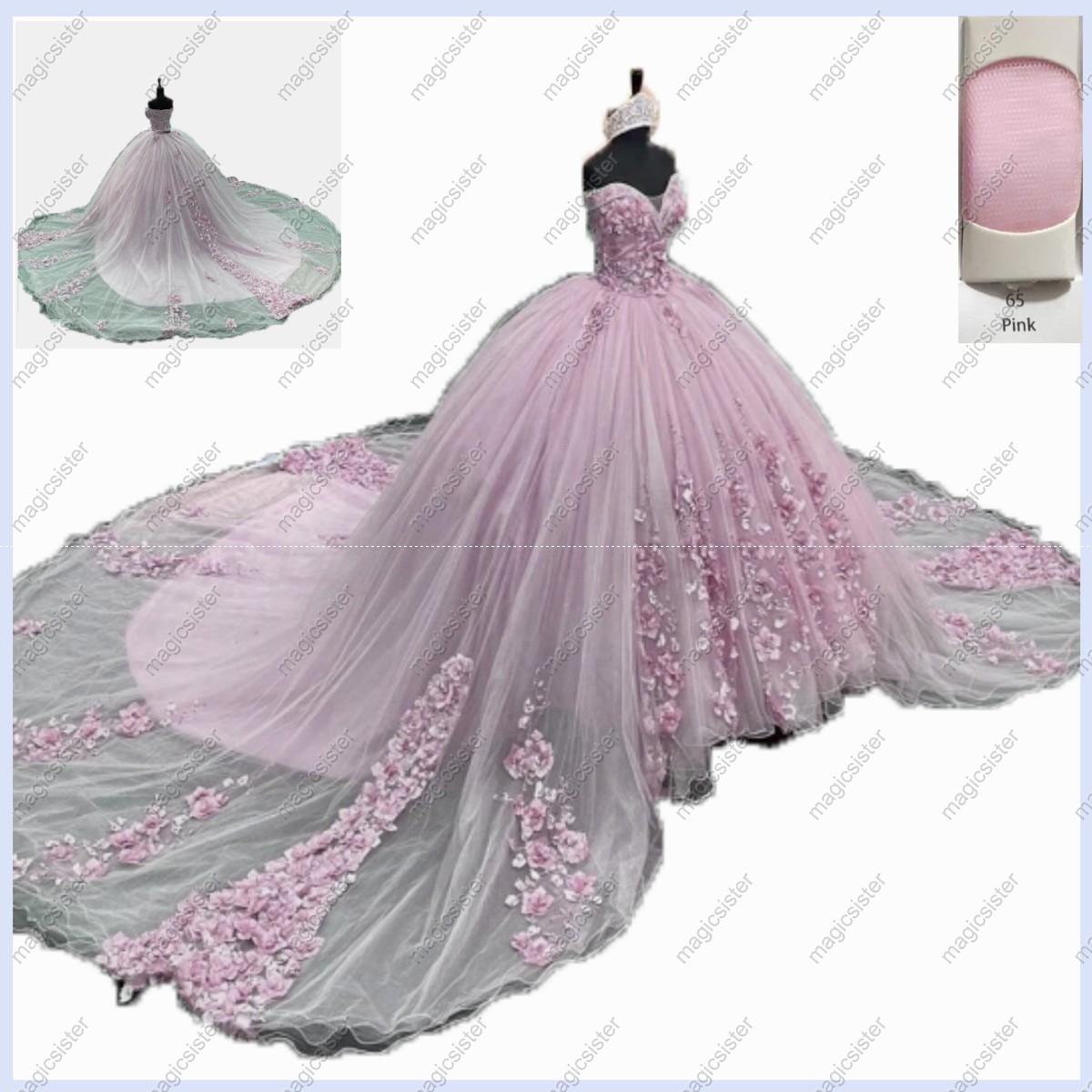 3D Flowers Quinceanera dresses