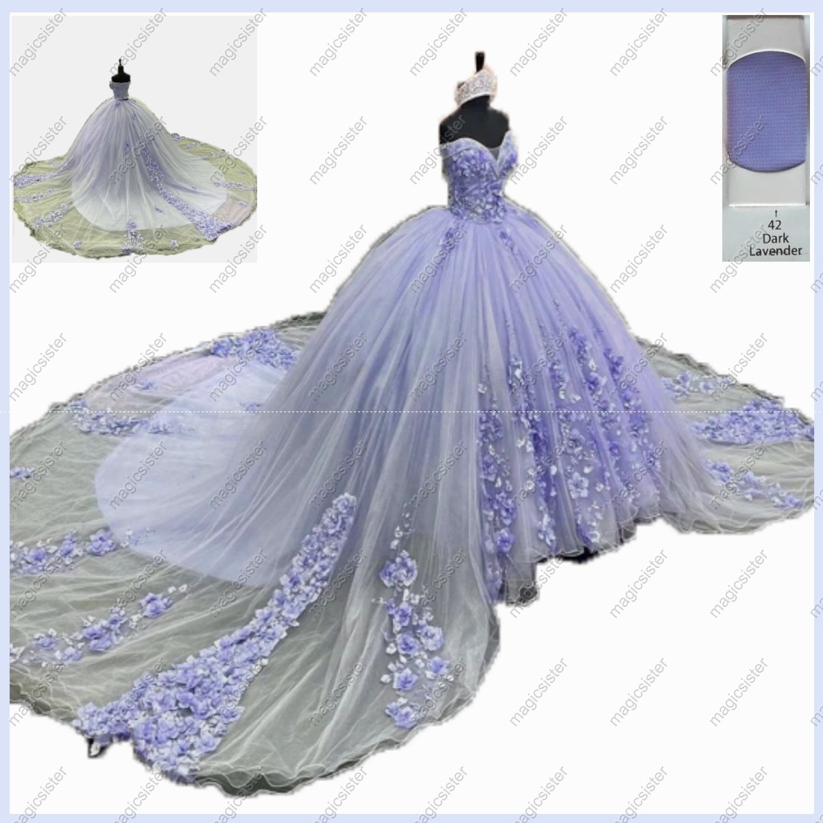 3D Flowers Quinceanera dresses