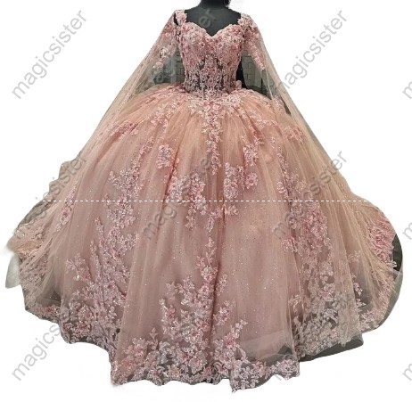 Pretty Princess Ruffled Quinceanera Dress