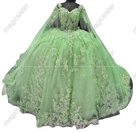 Pretty Princess Ruffled Quinceanera Dress