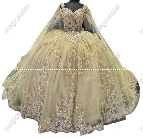 Pretty Princess Ruffled Quinceanera Dress