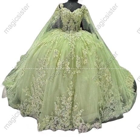 Pretty Princess Ruffled Quinceanera Dress