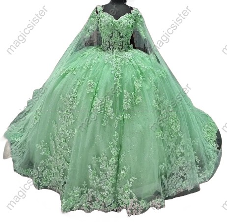 Pretty Princess Ruffled Quinceanera Dress