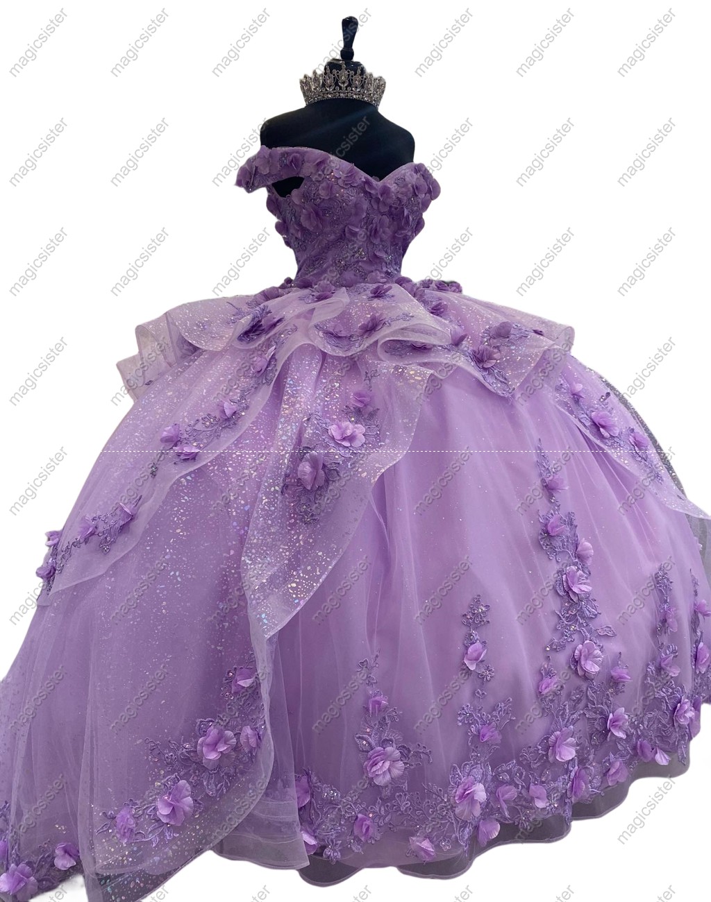 Beautiful Factory Wholesale 3D Flower Quinceanera Dress