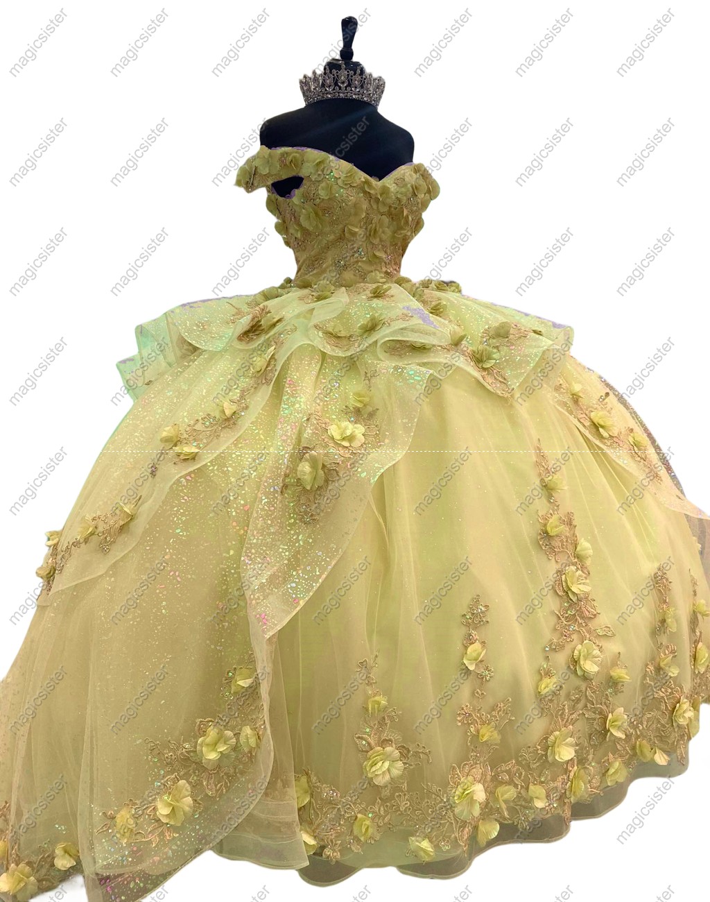Beautiful Factory Wholesale 3D Flower Quinceanera Dress