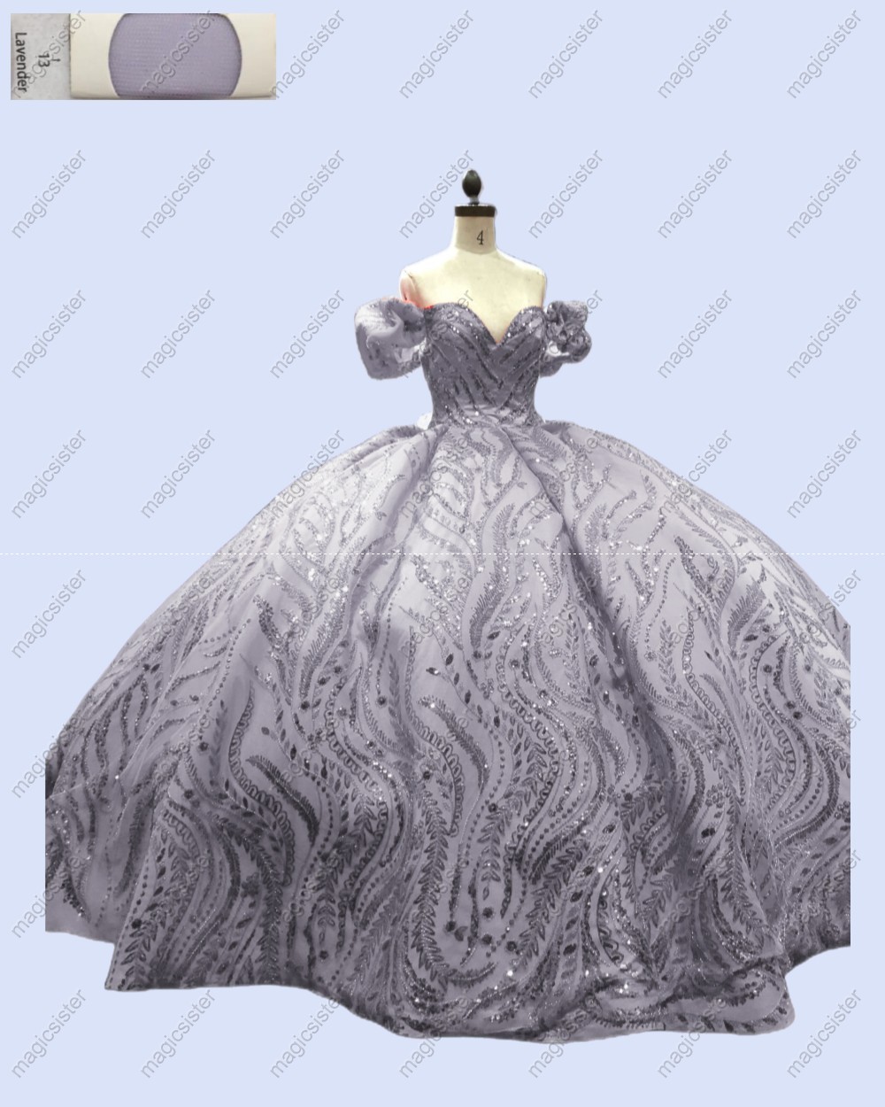 Fashionable Factory Wholesale Sequins Quinceanera Dress