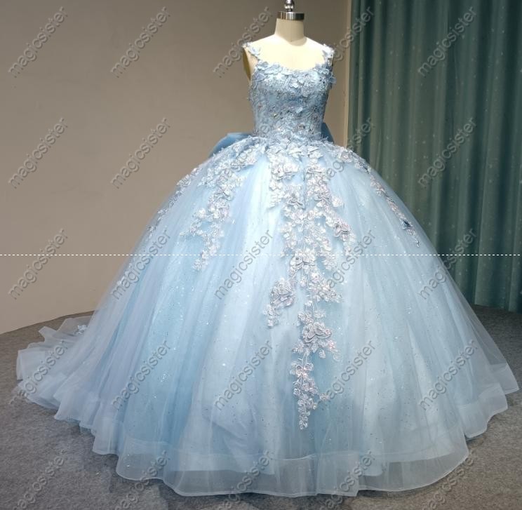 Gorgeous Instock Glitter Butterfly Quinceanera Dress