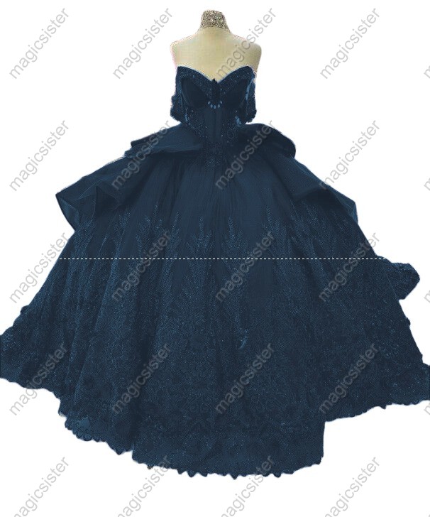 Superhot Factory Wholesale 3D Flowers Sequined Quinceanera Dress