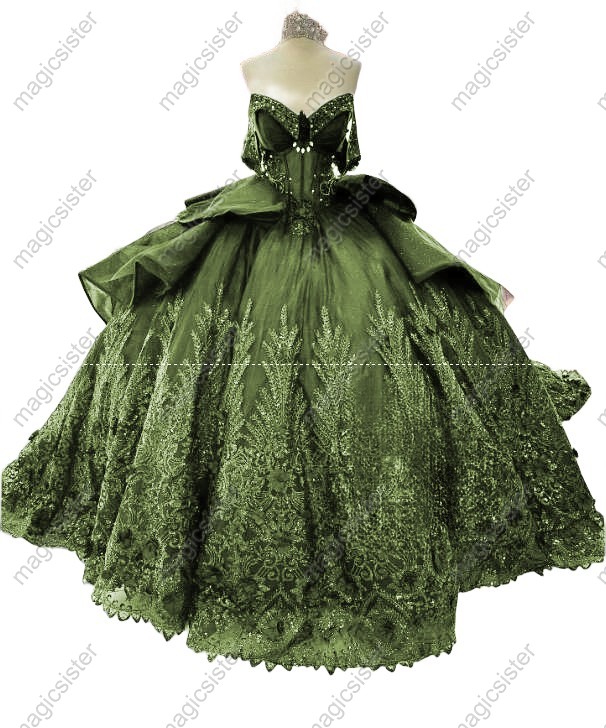 Superhot Factory Wholesale 3D Flowers Sequined Quinceanera Dress