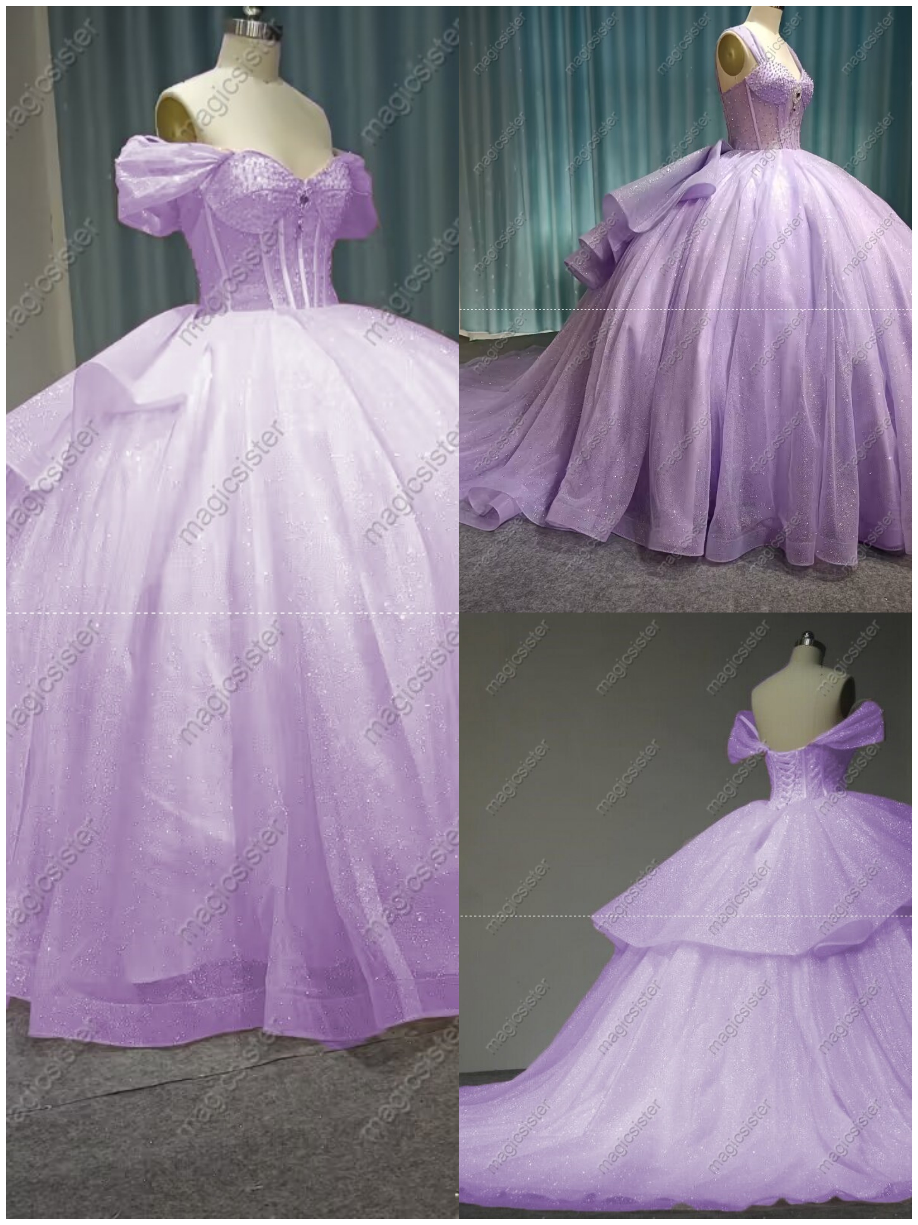 Superhot Unique Factory Wholesale Glitter Quinceanera Dresses